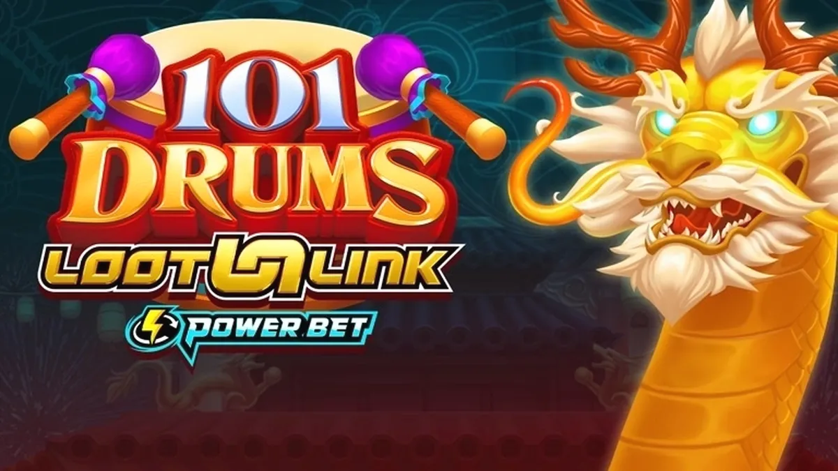 Tampilan visual permainan slot 101 Drums dengan nuansa perkusi