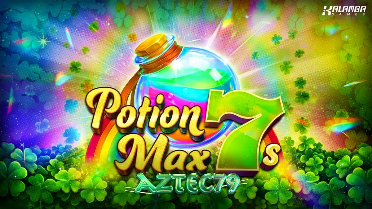 Tampilan visual mesin slot Potion Max 7s dengan tema Irlandia yang cerah